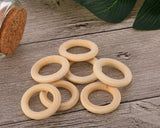 Wooden Rings for Crafts 10 Pieces 70mm Unfinished Wooden Macrame Rings
