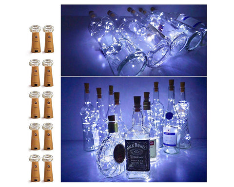 10 LED Bottle Cork String Lights 10 Pieces Battery Operated Starry Lights