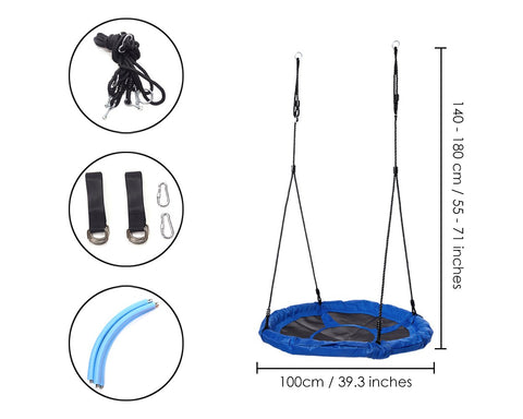 Saucer Tree Swing Outdoor Swing with Hanging Strap Kit
