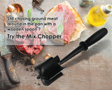 Meat Chopper for Ground Beef Potato Masher Meat Spatula Utensil - Black