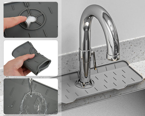 Silicone Faucet Handle Drip Catcher Tray Kitchen Guard Basic Version