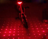 5 LED Adjustable Star Projection Laser Tail Rear Bike Light - Red