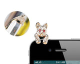 Crystal Animal Headphone Jack Plug - Leopard