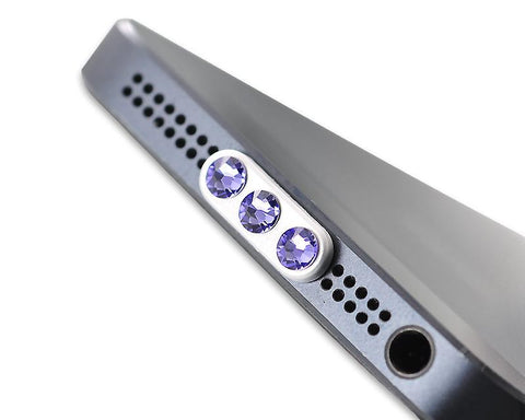 Purple Crystal Dock Plug For iPhone 5 And iPad Mini