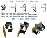 VR Fold V1 3D Virtual Reality Glasses - Black