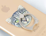 Cat Face Series Universal Metal Ring Grip Stand - A