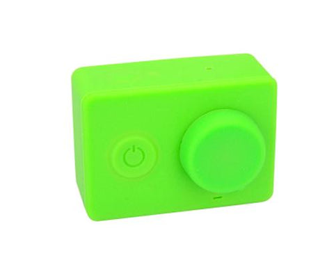Protective Silicone Case/ Lens Cap for Xiaomi Yi Action Camera - Green