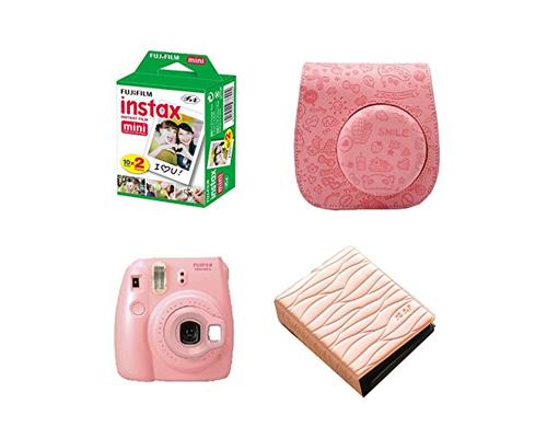Fujifilm Bundle Cartoon Case/Films for Fujifilm Instax Mini 8 - Pink
