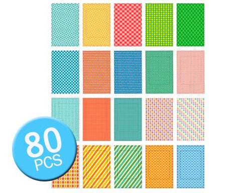 80Pcs Photo Sticker Borders for Fujifilm Instax Mini Films - Geometric