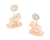 Wooden Memo Clips Place Card Fuji Instax Films Photo Holder - Horse