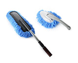 Removable Retractable Car Nanofiber Car Wash / Waxing Brush Set - Blue