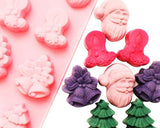 8-Cavity Silicone Baking Christmas Chocolate Mold - Pink
