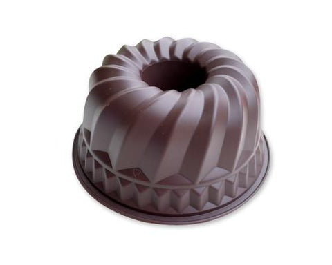 8.6 inches Bundt Pan Silicone Baking Mold - Brown