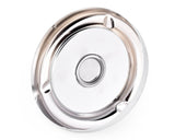 Round Push Down Ashtray with Spinning Tray Metal Cigarette Ash Tray Large 5.2 Inches Home Ashtray for Outside Patio - Silver by DS. DISTINCTIVE STYLE