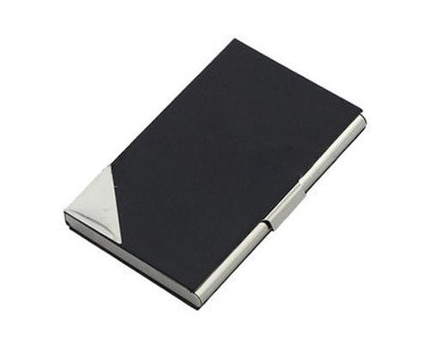 Stainless Steel Business Card Case - Black