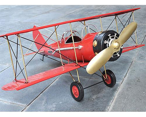 Vintage Boeing Stearman Like Skyway Toy Plane Model - Red