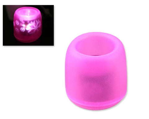 Voice Control LED Candle Night Light - Pink