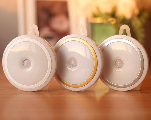 Round Series Battery Operated LED Light with Motion Sensor - Yellow