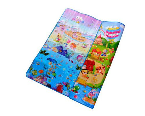 200x180 0.5cm Thick Two Sided Foldable Waterproof Baby Crawling Mat - C