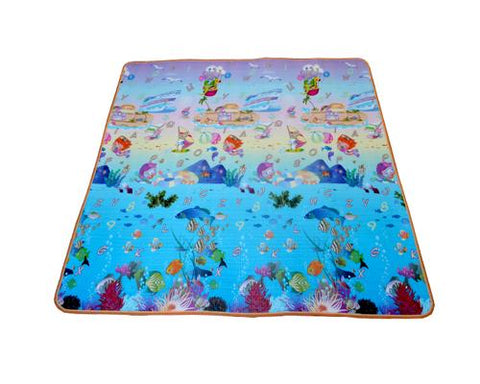 200x180 1cm Thick Two Sided Foldable Waterproof Baby Crawling Mat - C