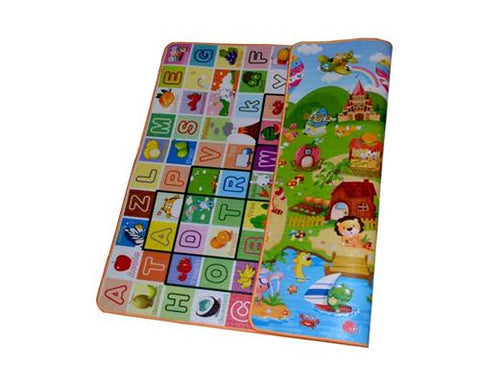 200x180 1cm Thick Two Sided Foldable Waterproof Baby Crawling Mat - A