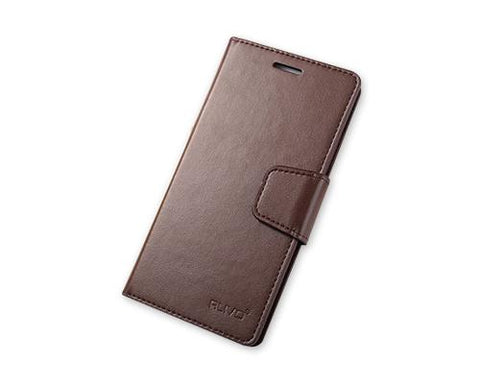 Fold Series Huawei P8 Flip Leather Case - Coffee