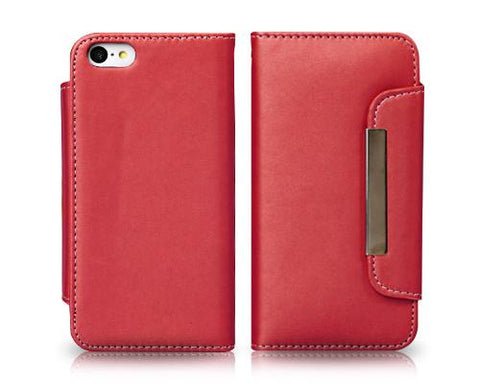 Wallet Series iPhone 5C Flip Leather Case - Red