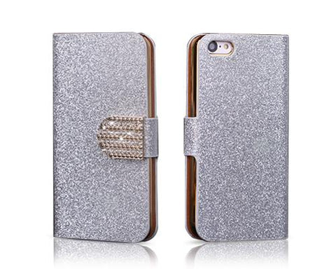 Twinkle Series iPhone 5C Flip Leather Case - Silver