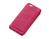 Eyelet Series iPhone 6S Plus Flip Genuine Leather Case - Magenta