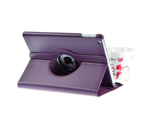 Rotating Series iPad Mini 4 Flip Leather Case - Purple