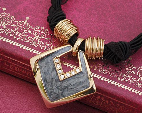 Vintage Enamel Square Crystal Bracelet