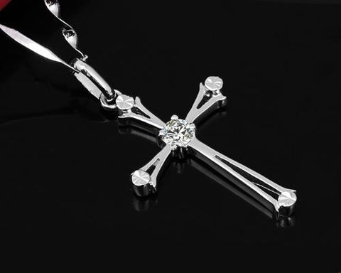 Holy Cross Crystal Necklace