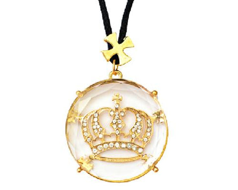 Simply Crown Crystal Long Necklace