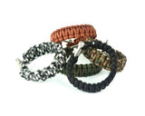 Survival Bracelet Strap With Stainless Steel U Shackle -Military Green