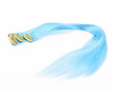 UV Color Changing Clip In Hair Extensions for Clubbing 4 Pieces
