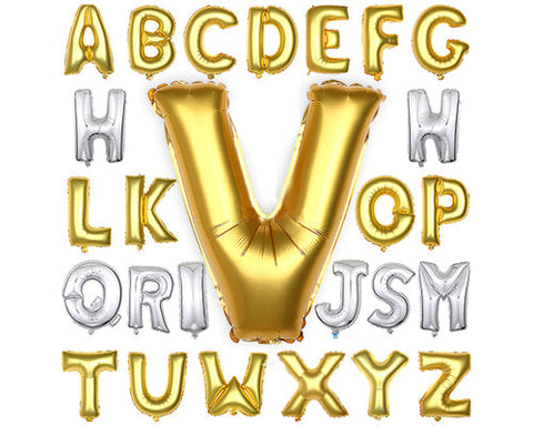 1 Piece 16‘’ A-Z Party Gold Letter Aluminium Foil Balloon