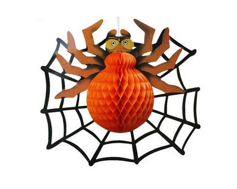 Halloween Party Decoration Round Paper Lantern - Spider Web