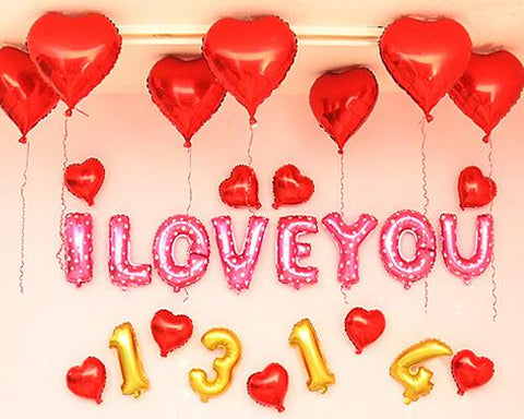 I Love You Series Decorative Foil Balloon