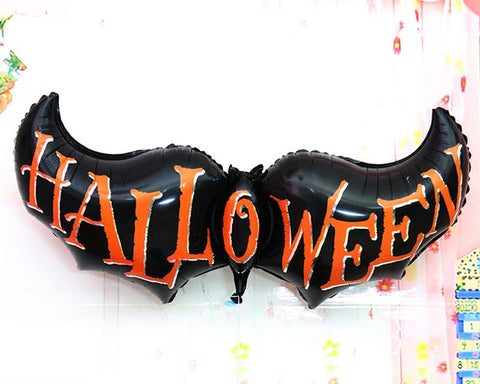 5 Pcs Halloween Party Decoration Bat Helium Foil Balloon Set