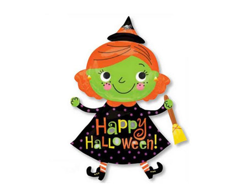 Halloween Party Decoration Witch Helium Foil Balloon