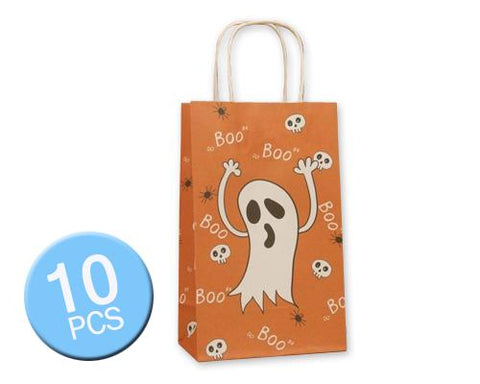 10 Pcs Halloween 2016 Party Favor Paper Gift Bags - Ghost and Skulls