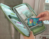 Multi-function Zipper Passport Wallet - Magenta
