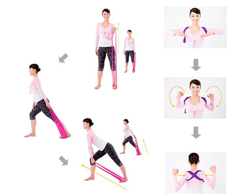 1.5M Multi Gym Sports Equipment Latex Yoga Belt Stretch - Pink