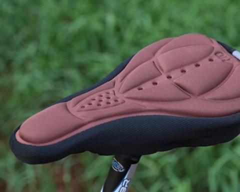 Bike Bicycle Resilience Breathable Comfort Saddle Seat Cover-Brown