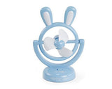 180 Degree Rotation Rechargeable Desktop USB Mini Cooling Fan - Rabbit
