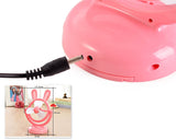 180 Degree Rotation Rechargeable Desktop USB Mini Cooling Fan - Pink