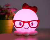 Cute Octopus USB Charging LED Night Light for Children - Pink